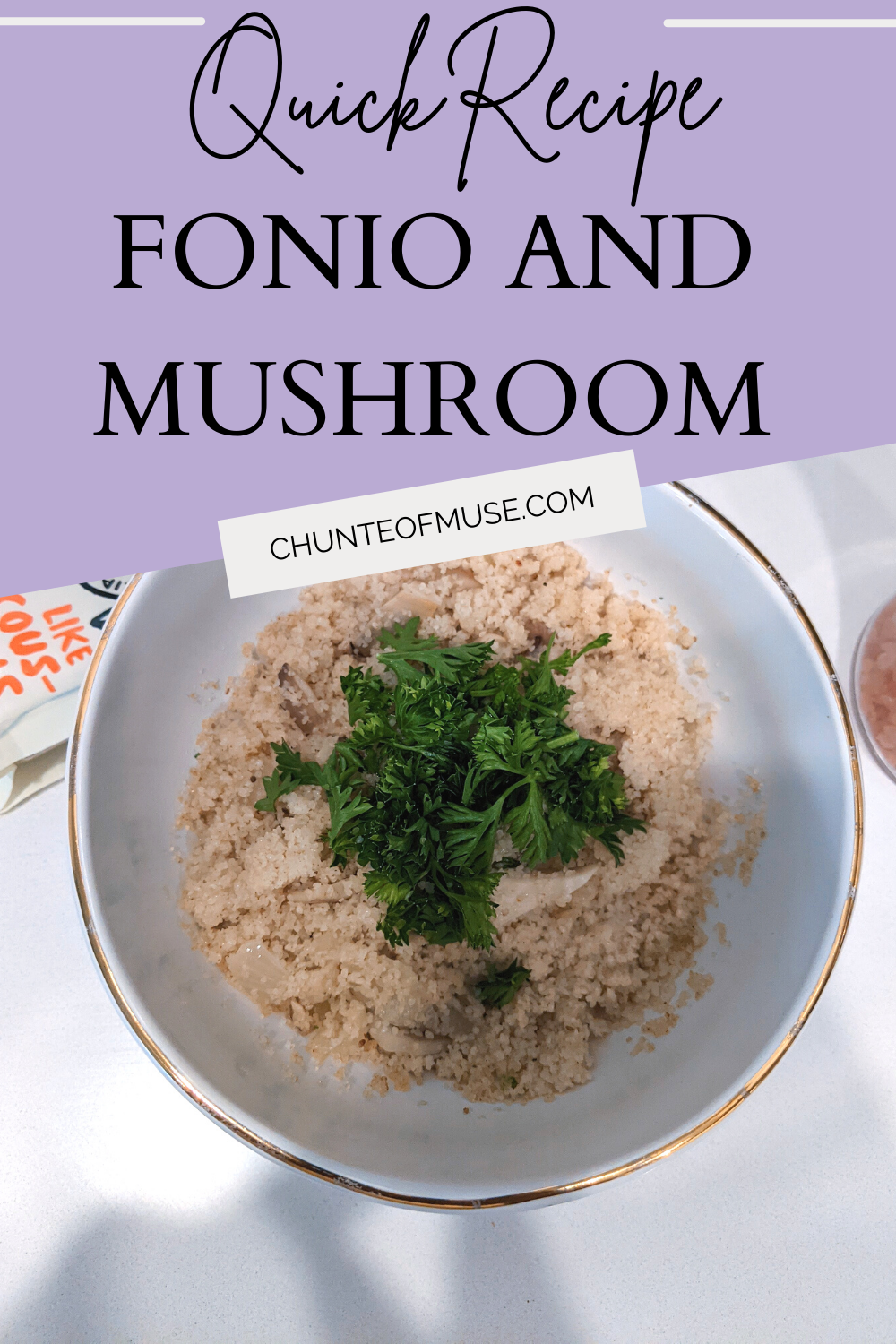 Quick easy fonio grain recipe