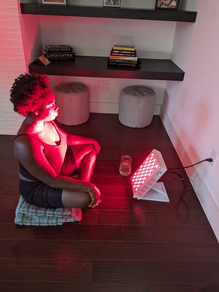 midday routine for balanced hormones red light therapy